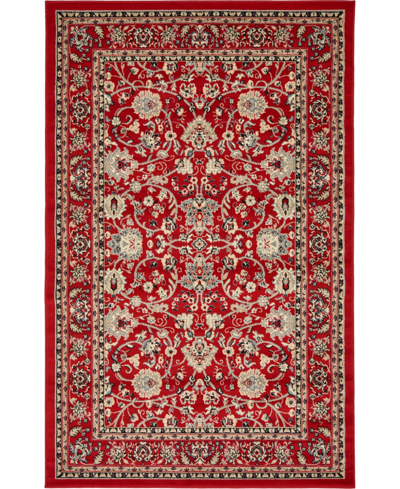 Bayshore Home Arnav Arn1 5' X 8' Area Rug In Red