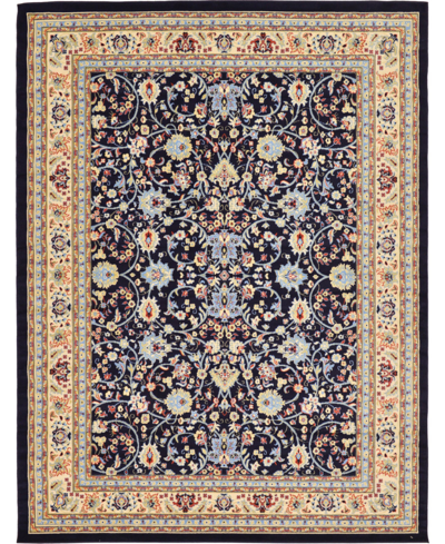 Bayshore Home Arnav Arn1 9' X 12' Area Rug In Navy Blue