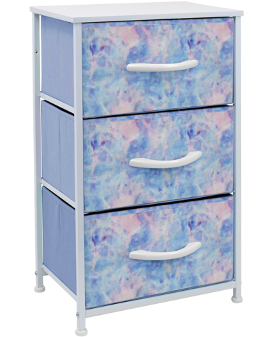 Sorbus 3-drawers Chest Dresser In Tie Dye