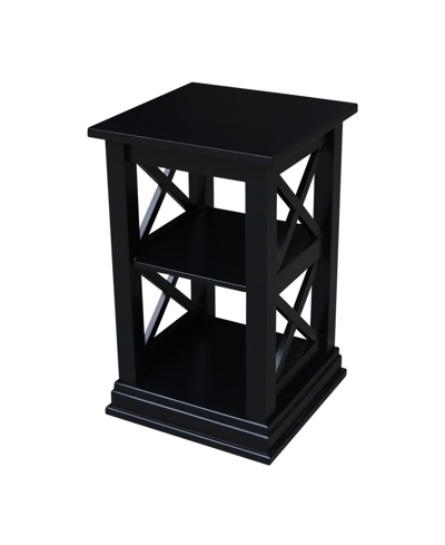 International Concepts Hampton Accent Table With Shelves In Black