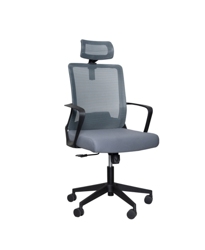 Abbyson Living Sayner Adjustable High Back Mesh Office Chair In Gray