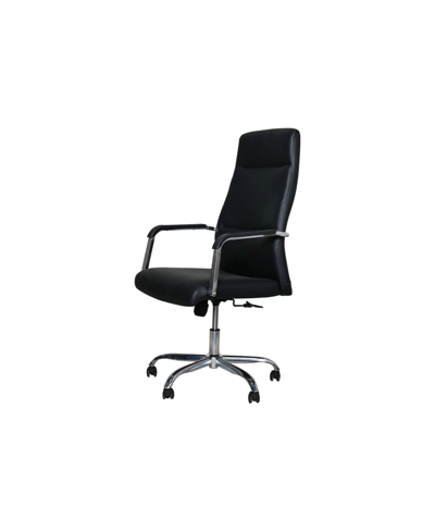 Abbyson Living Pella Adjustable High Back Office Chair In Black