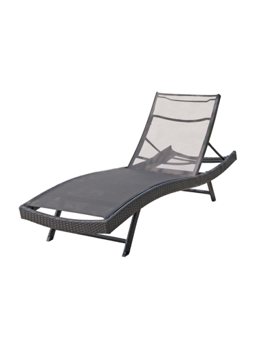 Abbyson Living Rialto Outdoor Patio Chaise Lounger In Brown