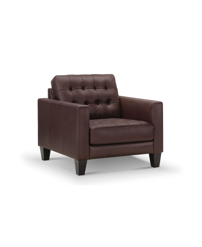 Abbyson Living Carabella Leather Chair In Brown