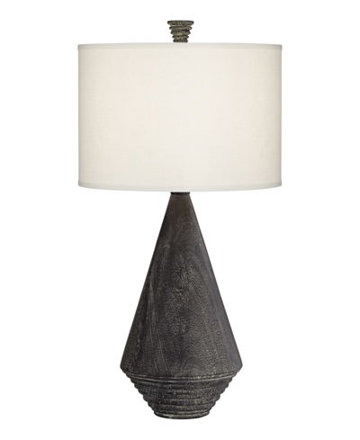 Pacific Coast Texture Pyramid Table Lamp In Black