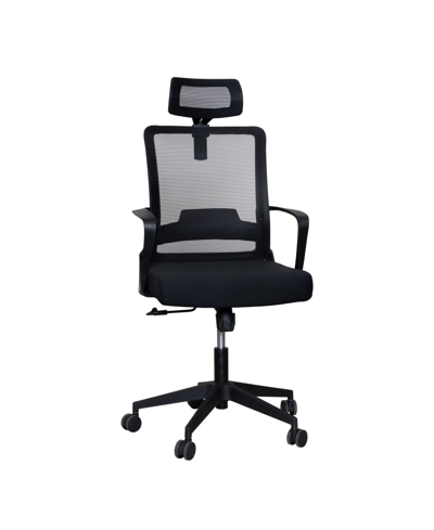 Abbyson Living Sayner Adjustable High Back Mesh Office Chair In Black