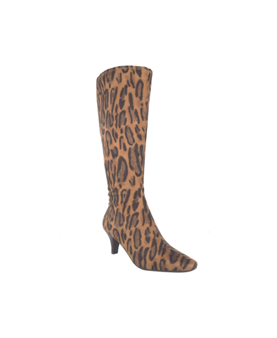 Impo Women's Namora Knee High Wide Calf Dress Boots In Toffee Multi