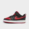 Nike Babies'  Kids' Toddler Court Borough Low 2 Casual Shoes In Black/university Red/white