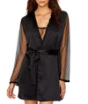 Flora Nikrooz Showstopper Long-sleeve Lace-back Coverup In Black