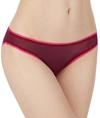 On Gossamer Gossamer Mesh Hip Bikini In Beet Root