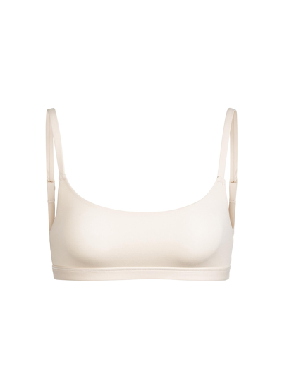 Skims Fits Everybody Scoop-neck Stretch-woven Bra In Neutral