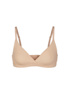 Skims Fits Everybody Wrap-effect Triangle Stretch Bralette In Neutral
