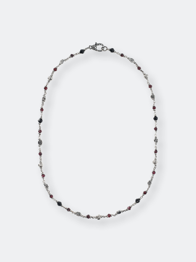 Albert M. Necklace With Spinel And Garnet In Grey