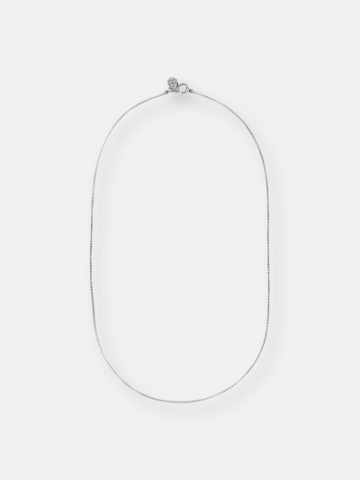 Albert M. Silver Chain Necklace In Grey