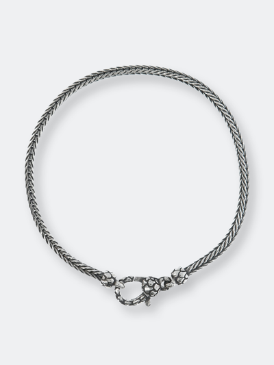 Albert M. Foxtail Chain Bracelet 8,25" Length In Grey