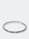 Albert M. Ruthenium Plated Colored Tennis Bracelet In Grey