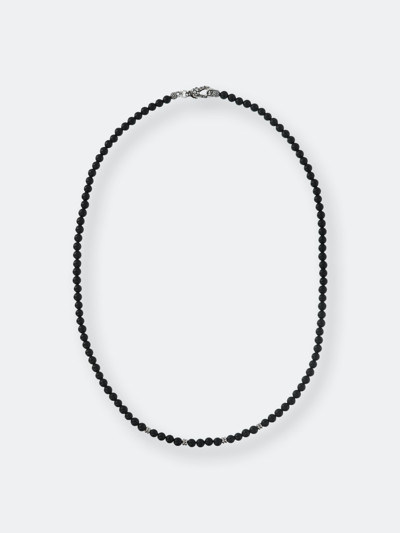 Albert M. Silver And Stones Necklace In Grey