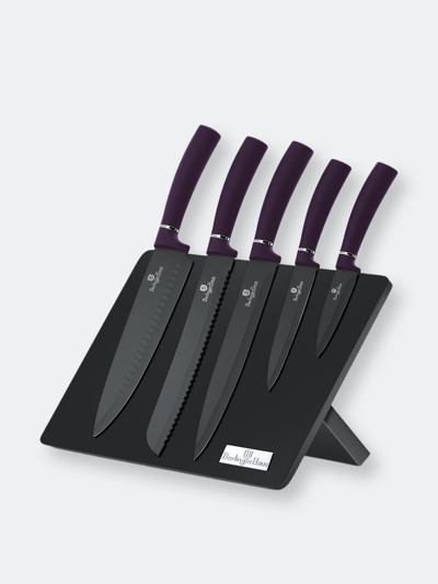 Berlinger Haus 6-piece Knife Set W/ Magnetic Holder Purple Collection