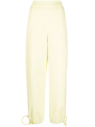 Stella Mccartney Drawstring Cuff Track Pants In Yellow