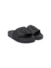 Versace Medusa Head-detail Flip Flops In Black