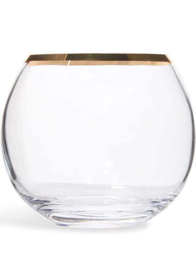 Lsa International Luca Glass Ice Bucket In Gold