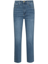 Frame Le Sylvie Cropped Jeans In Blue