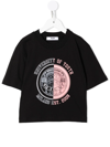 Msgm Logo-print Cropped T-shirt In Black