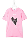 Msgm Teen Dreamer Slogan-print Cotton T-shirt In Pink