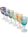 POLS POTTEN PEONY WINE GLASSES (SET OF 6)