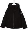 C.p. Company Goggle-hood Zip-up Jacket In Black