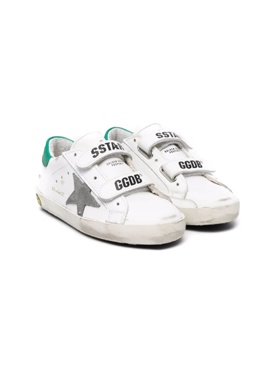 Golden Goose Kids' Old School Low-top Sneakers In White