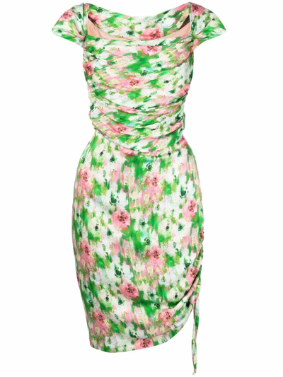 Giuseppe Di Morabito Floral-print Asymmetric Mini Dress In Multicolor