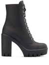 Giuseppe Zanotti Camille Lace-up Cargo Boots In Black