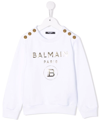 Balmain Logo-print Sweatshirt In White