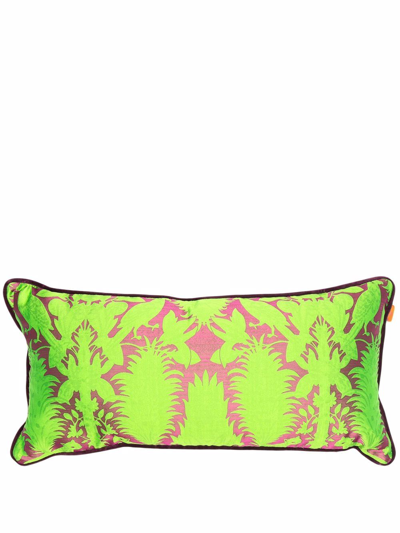 Etro Home Floral Jacquard Cushion In Pink & Purple