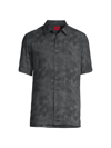 Hugo Boss Ebor Snakeskin Shirt In Black