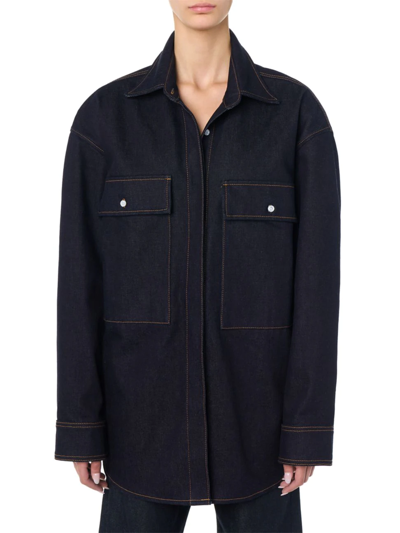 Amiri Denim Workwear Button-down Shirt In Indigo