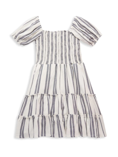 Little Peixoto Kids' Little Girl's & Girl's Smocked Layered Coco Dress In Sunday Stripe