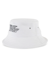 Burberry Horseferry Logo Jersey Bucket Hat In White Black