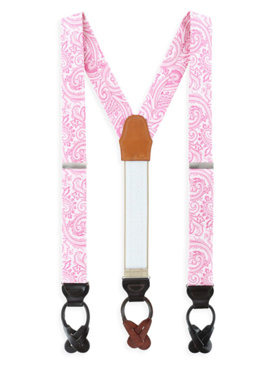 Trafalgar The Sobee Paisley Suspenders In Pink