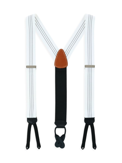 Trafalgar Fredrick Center Stripe Suspenders In White