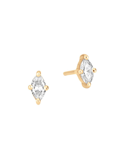 Sara Weinstock Women's 18k Yellow Gold & Diamond Marquise Stud Earrings