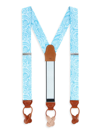 Trafalgar Men's Sobee Paisley Silk Suspender Braces In Blue