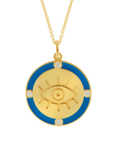 Eyem By Ileana Makri Women's Emily In Paris 18k Gold-plated, Enamel & Zircon Eye Pendant Necklace