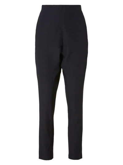 Scanlan Theodore Stretch Silk Dropped Crotch Pants In Navy