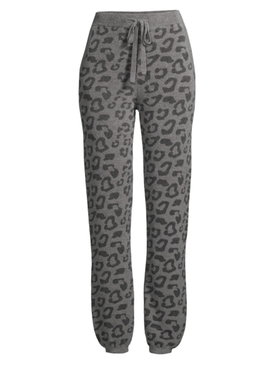 Barefoot Dreams Cozychic Ultra Lite Printed Sweatpants In Graphite Carbon