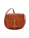Il Bisonte Gaia Leather Crossbody Bag In Caramel