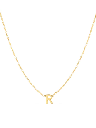 Saks Fifth Avenue 14k Yellow Gold Initial Pendant Necklace In Initial R