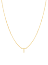 Saks Fifth Avenue 14k Yellow Gold Initial Pendant Necklace In Initial T