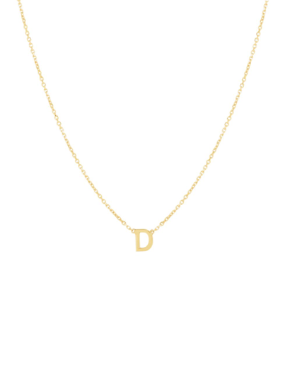 Saks Fifth Avenue 14k Yellow Gold Initial Pendant Necklace In Initial D